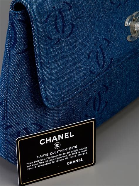 chanel denim clutch